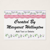 Mode / naadloos / naadloos mandje - SRF Visitekaartjes (Achterkant)