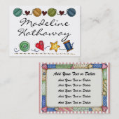 Mode/naaien/breien Visitekaartje (Voorkant / Achterkant)