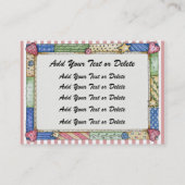 Mode/naaien/breien Visitekaartje (Achterkant)