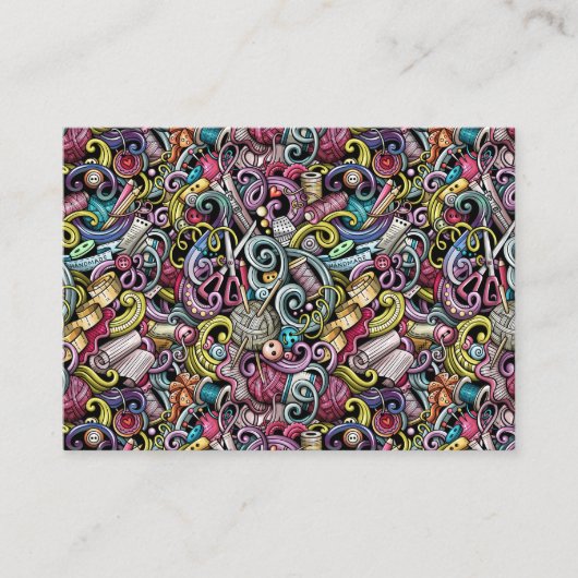 Mode, naaien, breien Visitekaartje versie (Voorkant)