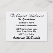 Mode / naaiende Kaart Visitekaartje (Achterkant)