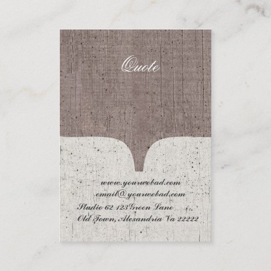 Mode naaigarachine visitekaartje (Achterkant)