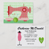 Mode / naaister Kaart - SRF Visitekaartje (Voorkant / Achterkant)