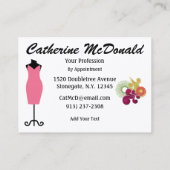 Mode / naaister Kaart - SRF Visitekaartje (Achterkant)