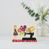 Mode / naaister Kaart - SRF Visitekaartje (Staand voorkant)