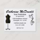 Mode / naaister Kaart - SRF Visitekaartje (Achterkant)