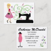 Mode / naaister Kaart - SRF Visitekaartje (Voorkant / Achterkant)