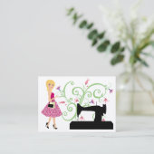 Mode / naaister Kaart - SRF Visitekaartje (Staand voorkant)