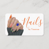 Mode nagelkunstenaar manicure branding visitekaartje (Voorkant)