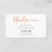 Mode nagelkunstenaar manicure branding visitekaartje (Achterkant)