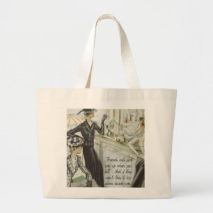  Mode omkeren:  vriendschap Grote Tote Bag