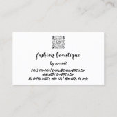 Mode Online winkelen Logo Koperen Roos Dress QR Visitekaartje (Achterkant)