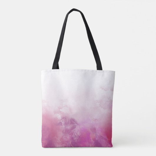 Mode ontmoet functie: Naam roze Marmeren ontwerp Tote Bag (Achterkant)