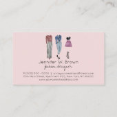 Mode ontwerp Stijllijst naaiwerk Visitekaartje (Achterkant)