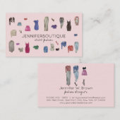 Mode ontwerp Stijllijst naaiwerk Visitekaartje (Voorkant / Achterkant)