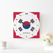 Mode/ontwerp van de vlag van Zuid-Korea en Korea Vierkante Klok (Huis)