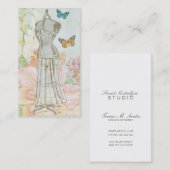  Mode Ontwerper Dress Form Antiek Floral Visitekaartje (Voorkant / Achterkant)