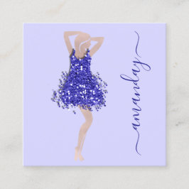 Mode Ontwerper Roos Blauw Dress QR Logo Vierkante Visitekaartje