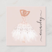 Mode Ontwerper Roos drukker Logo QR-code Vierkante Visitekaartje (Voorkant)