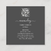 Mode Ontwerper Winkelen Dress QR Code Roos Vierkante Visitekaartje (Achterkant)