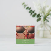 Mode Ontwerpretro professionele moderne Vierkante Visitekaartje (Staand voorkant)