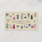 Mode Ontwerpwaslijst naaikleding Visitekaartje (Voorkant)