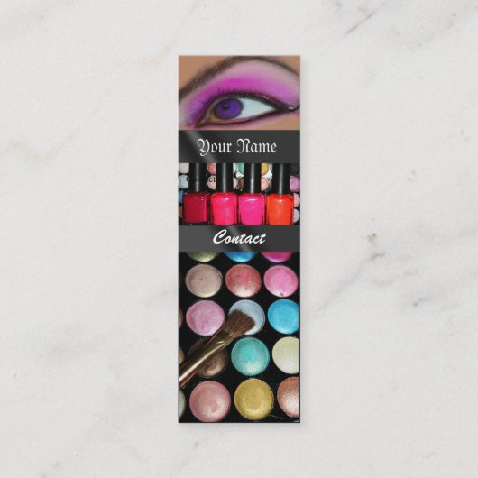Mode Oogschaduw Palete Vormt artiest Mini Visitekaartje (Voorkant)