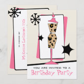 Mode op dag van geboorte van leopard-drukblad kaart (Voorkant / Achterkant)