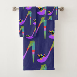 Mode op hoge hoogte 3-punts poly katoenhanddoek bad handdoek