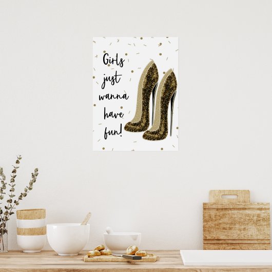 Mode op hoog niveau laat glam Beauty Glam zien Poster (Keuken)