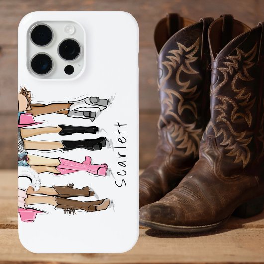 Mode op maat gemaakte cowboylaarzen hoeden Landeli Case-Mate iPhone Case