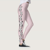 Mode Originele Cartoon Funny Cross Stitch panda Leggings (Rechts)