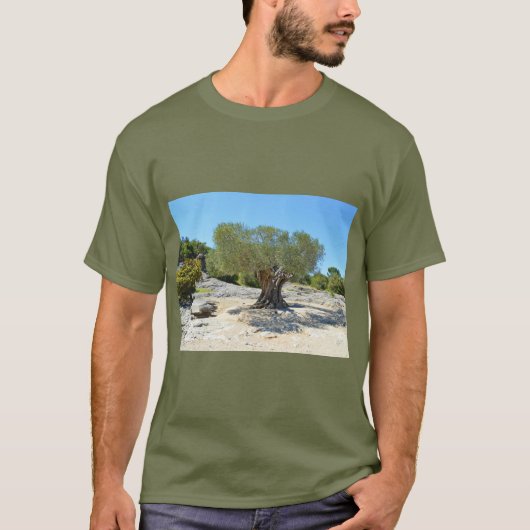 Mode oude Franse olijfbomen T-shirt (Voorkant)