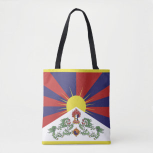 Mode over Tibetaanse vlag en Tibetaanse vlag Tote Bag