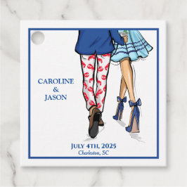 Mode paar rode kreeft Douche bruiloft Bedankjes Labels