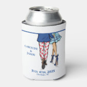 Mode paar rode kreeft Douche bruiloft gunsten Blikjeskoeler (Blikje Voorkant)