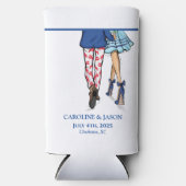 Mode paar rode kreeft Douche bruiloft gunsten Seltzer Blikjeskoeler (Voorkant)