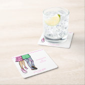 Mode paar rode kreeft Douche bruiloft Kartonnen Onderzetters (Insitu)