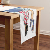 Mode paar rode kreeft Douche Trouwdatum Korte Tafelloper (Voorbeeld)