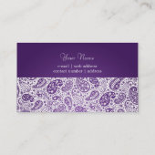 Mode Paisley Paars Professional Visitekaartje (Achterkant)