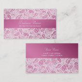Mode Paisley Pink Professional Visitekaartje (Voorkant / Achterkant)