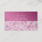 Mode Paisley Pink Professional Visitekaartje (Achterkant)
