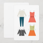 Mode papierdollar kaart (Voorkant / Achterkant)