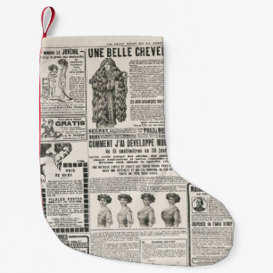 mode Parijs 1919: Antiek krantenpagina Kleine Kerstsok