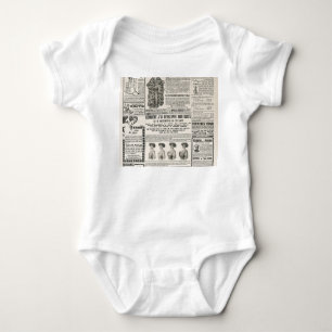 mode Parijs 1919: Antiek krantenpagina Romper