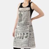 mode Parijs 1919: Antiek krantenpagina Schort (Insitu)