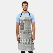 mode Parijs 1919: Antiek krantenpagina Schort (Gedragen)