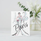 Mode Parijs Briefkaart (Staand voorkant)