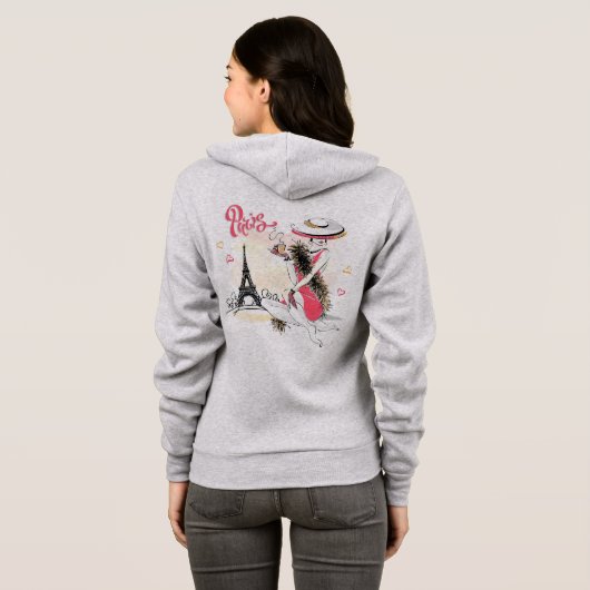 Mode Parijs Hoodie (Achterkant volledig)