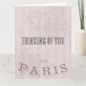  Mode Parijs in Bleke roze roze roze roze roze Kaart (Voorkant)